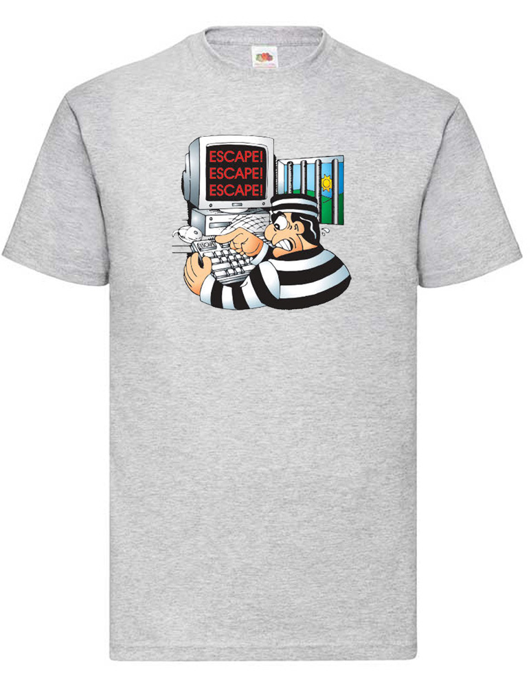 FRUIT OF THE LOOM T-shirt με στάμπα A6808 ΓΚΡΙ ΜΕΛΑΝΖΕ